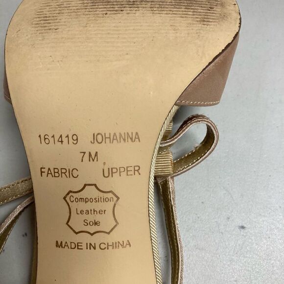 MICHAEL SHANNON Johanna Style Gold 4” Heels Size 7M - Picture 7 of 11